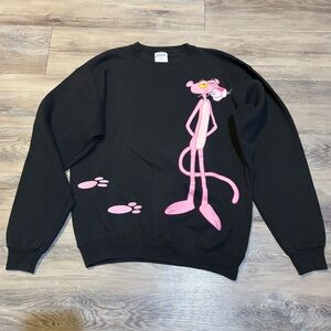 Vintage 90’s MGM Stanley Desantis Pink Panther fleece lined crewneck EUC Sz M